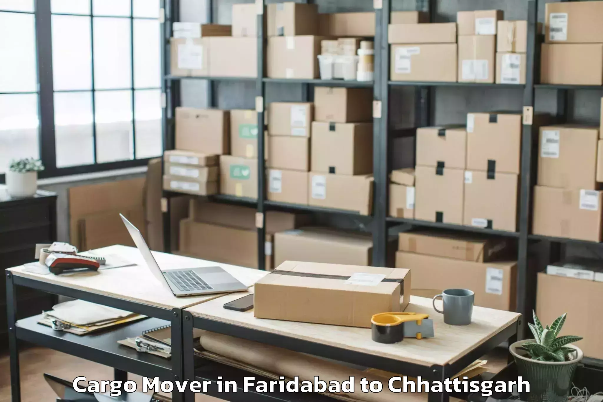 Affordable Faridabad to Kurud Cargo Mover